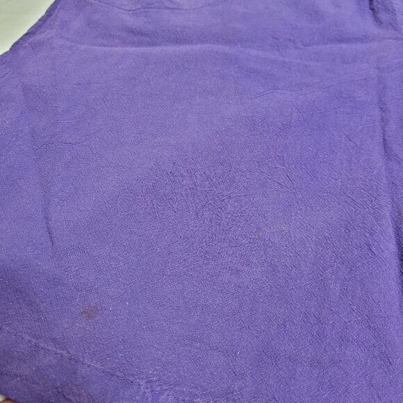 VINTAGE 90s purple baggy pull‎ on drawstring wide leg bermuda shorts M - Picture 8 of 11